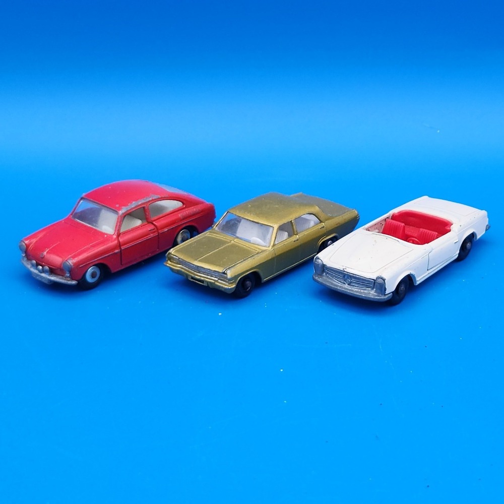 Vintage Matchbox Opel Diplomat, Mercedes Convertible 230SL & Volkswagen‎ 1600TL
